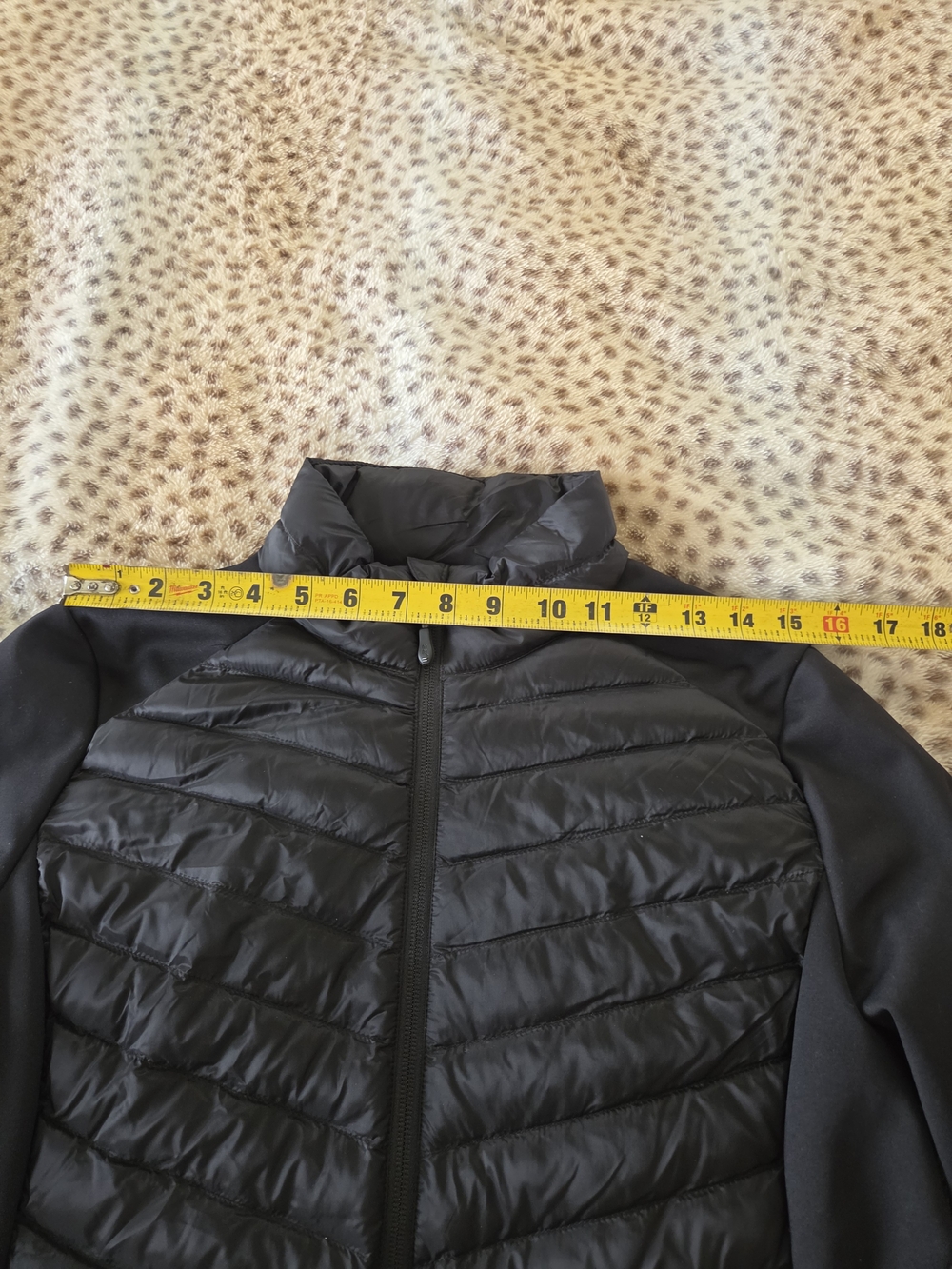 32 Degrees Black Quilted Hybrid Jacket - Picture 3 of 9